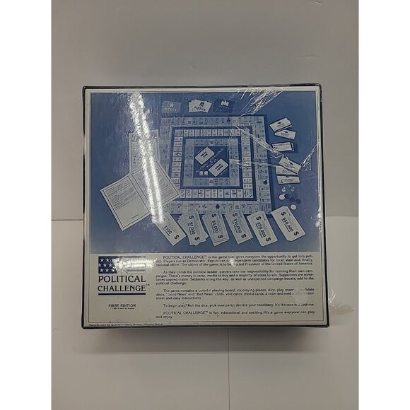 Vintage Political Challenge Board Game New in Sealed Box First Edition 1984 - Picture 3 of 5